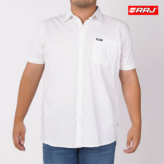 RRJ Men's Basic Woven Semibody Fitting 168749 (White)