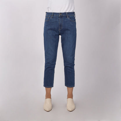RRJ Ladies Basic Denim Boyfriend Jeans Mid-Rise 179919 (Medium Shade)