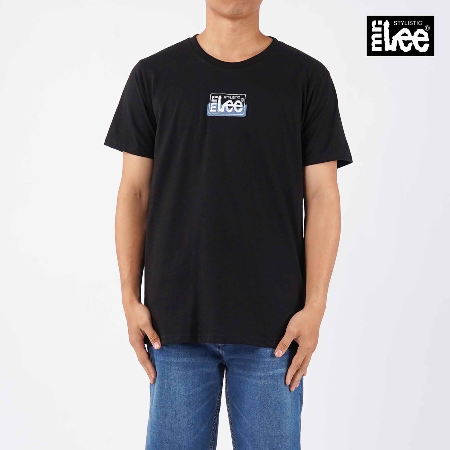 Stylistic Mr. Lee Men's Basic Tees Semi Body Fit 184251-U (Black)