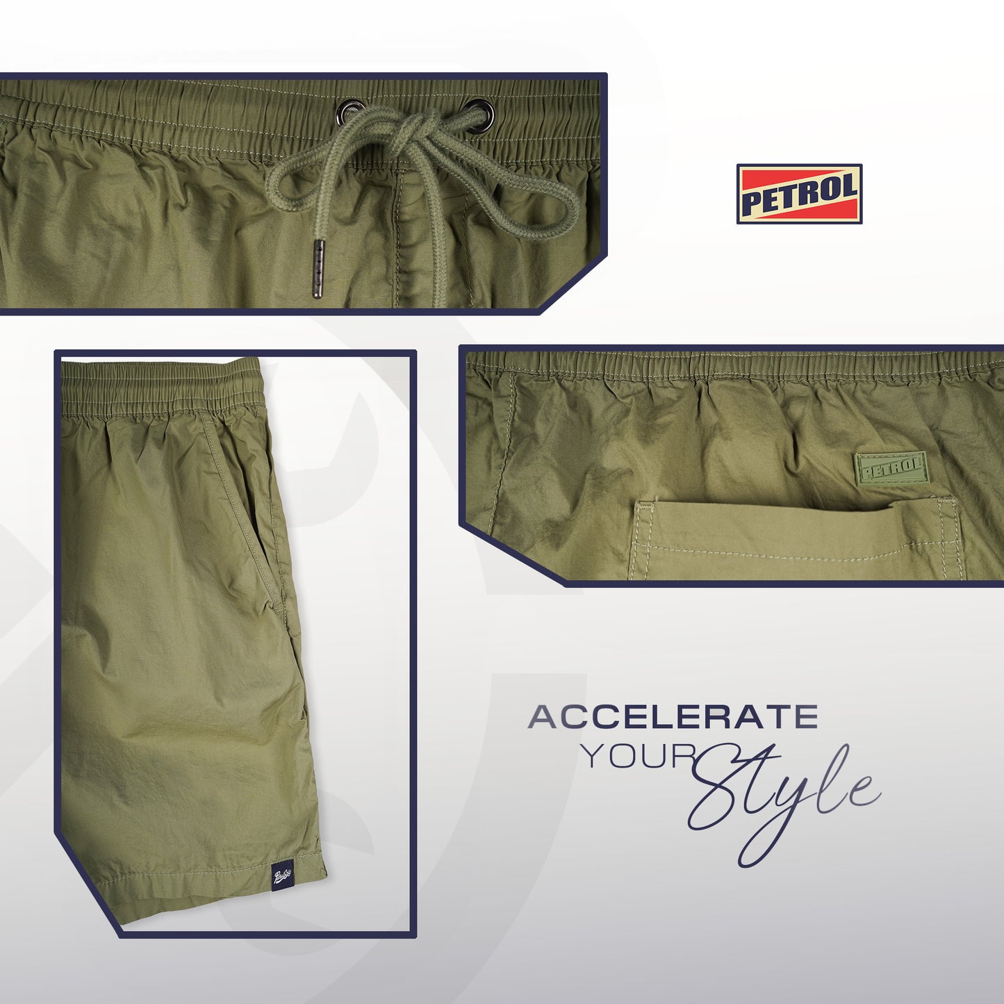 Petrol Men's Basic Non-Denim Jogger Pants Mid-Rise 180896-U (Fatigue)