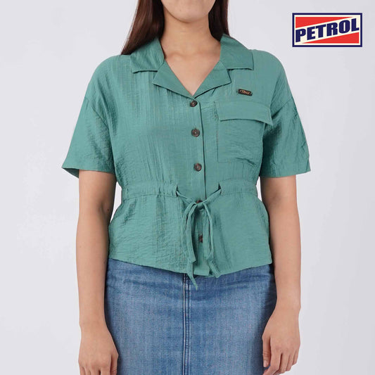 Petrol Ladies Basic Woven Shirt Regular Fitting 159262 (Green)