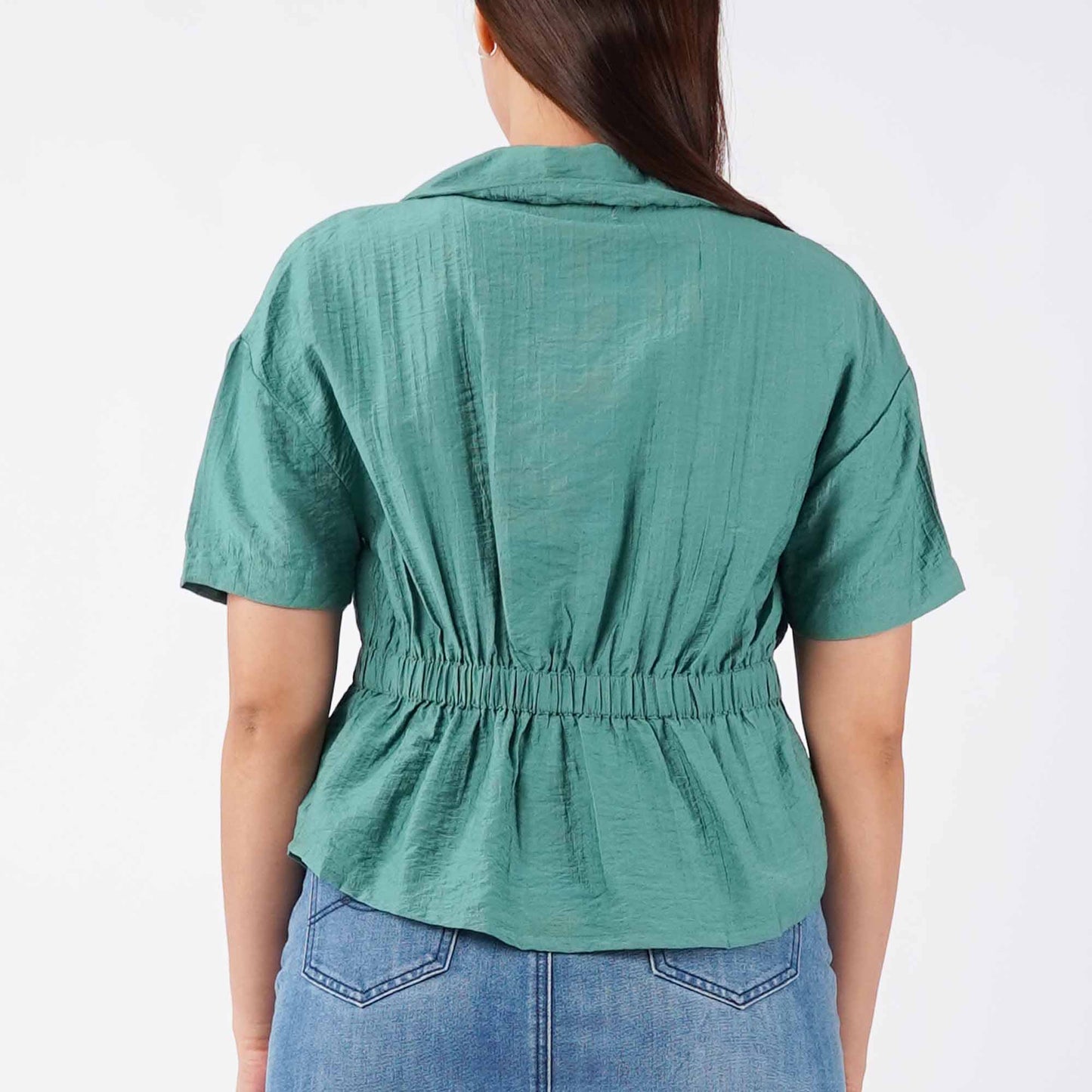 Petrol Ladies Basic Woven Shirt Regular Fitting 159262 (Green)