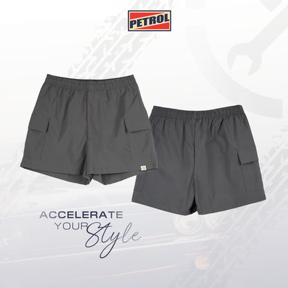 Petrol Ladies Basic Non-Denim Cargo Short 184842 (Dark Gray)