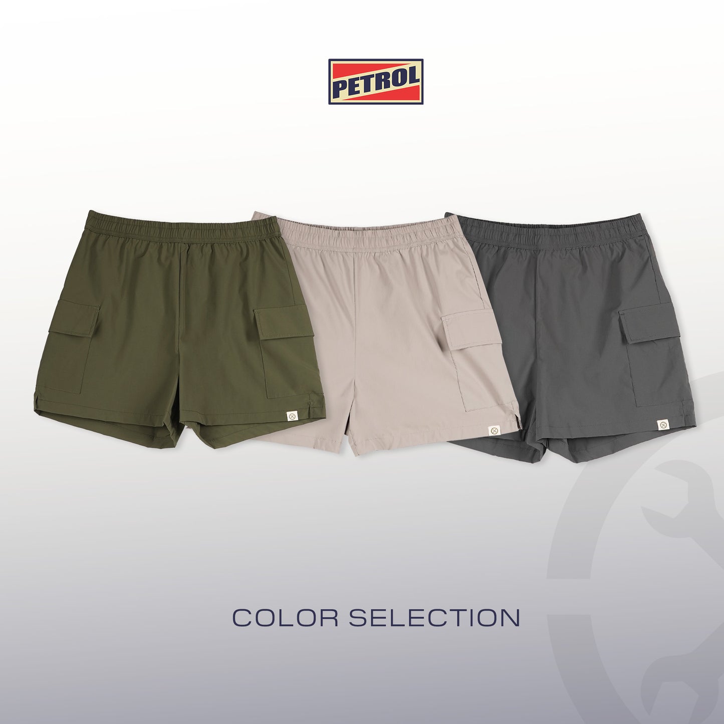 Petrol Ladies Basic Non-Denim Cargo Short 184842 (Dark Gray)