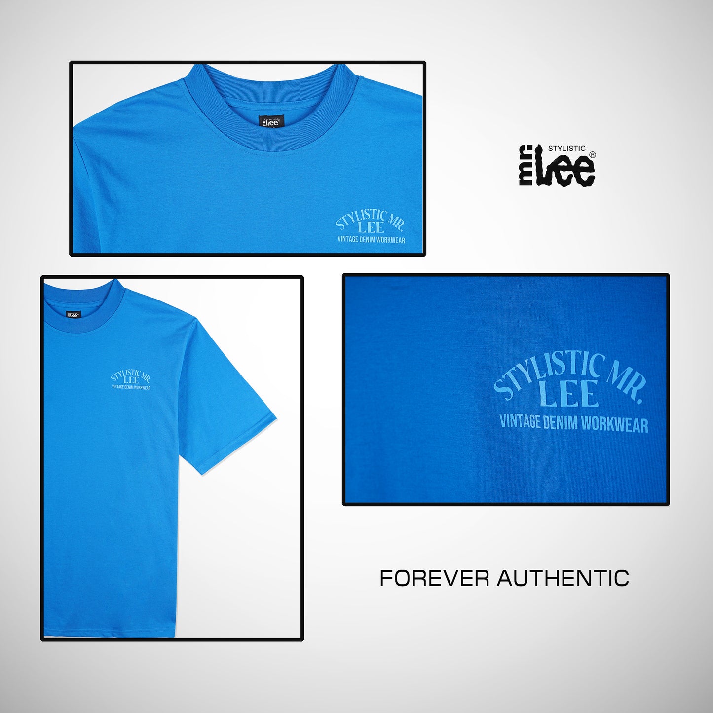 Stylistic Mr. Lee Men's Basic Tees Oversized Fitting 170214 (Imperial Blue)