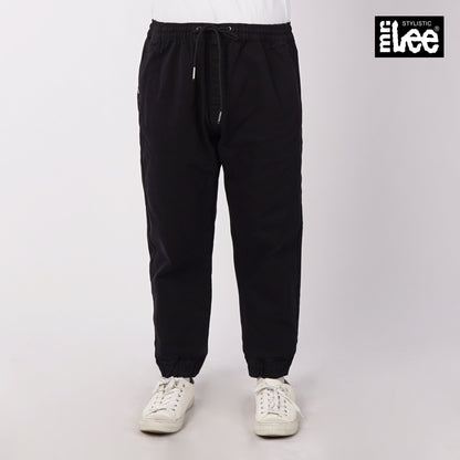 Stylistic Mr. Lee Men's Basic Non-Denim Jogger Pants Mid Waist 176596 (Black)