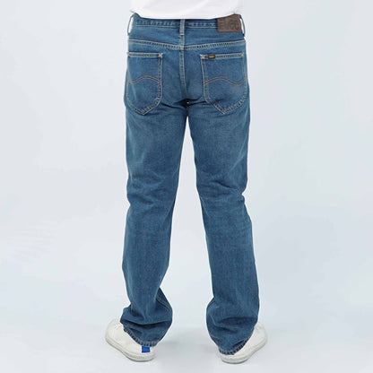 Stylistic Mr. Lee Men's Basic Denim Slim Straight Mid Waist 181912 (Medium Shade)