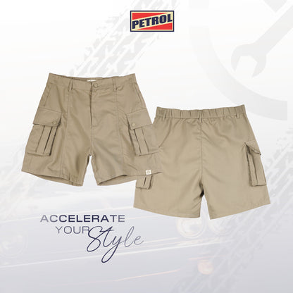 Petrol Ladies Basic Non-Denim Cargo Short 184833 (Khaki)