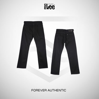 Stylistic Mr. Lee Men's Basic Denim Regular Straight Mid Waist 183204 (Black)