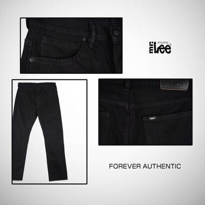 Stylistic Mr. Lee Men's Basic Denim Regular Straight Mid Waist 183204 (Black)