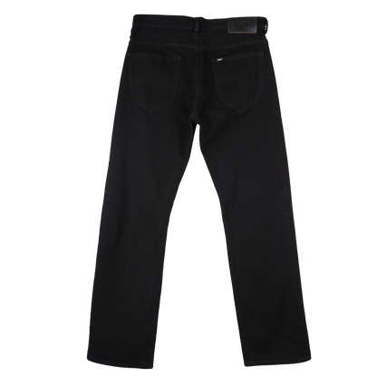 Stylistic Mr. Lee Men's Basic Denim Regular Straight Mid Waist 183204 (Black)