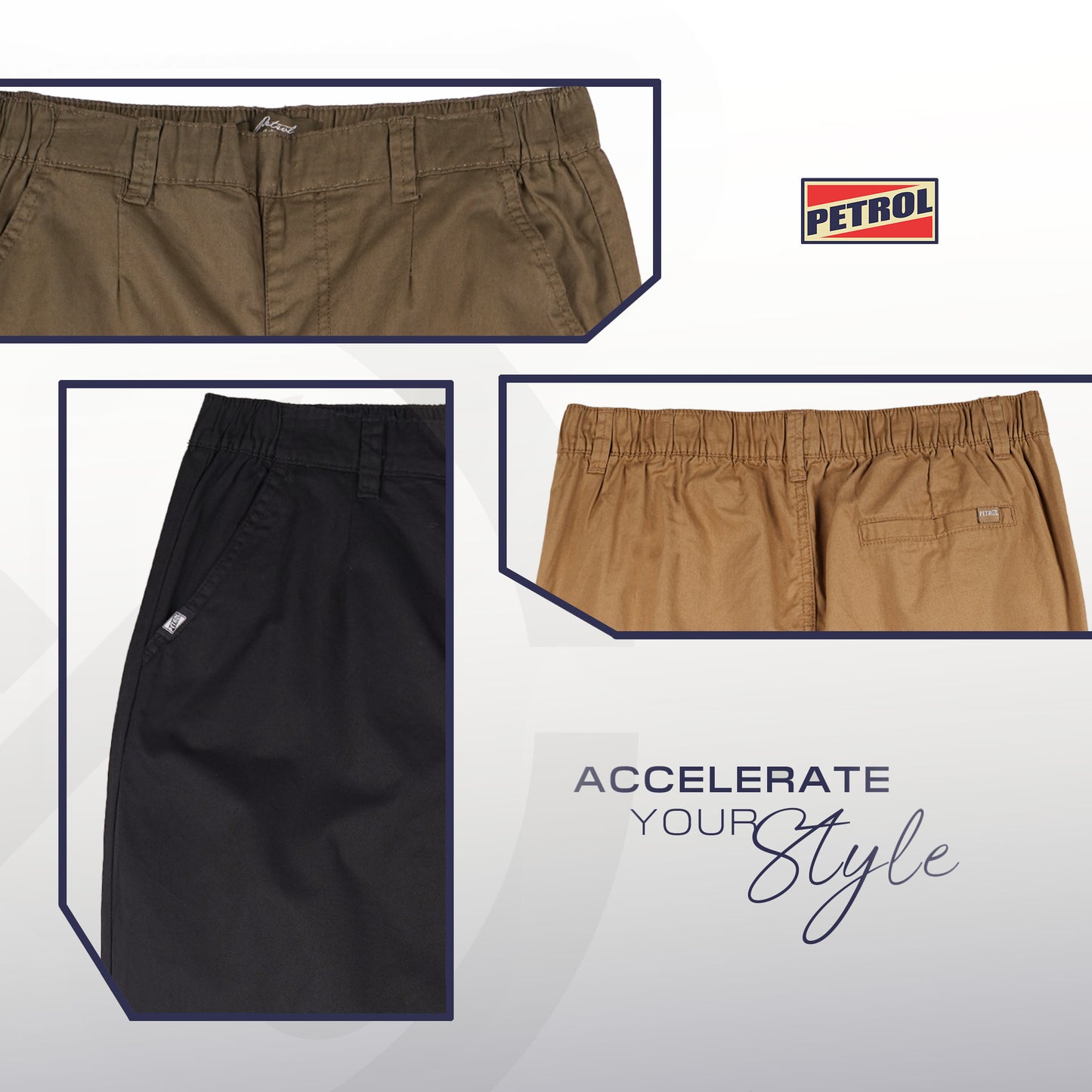Petrol Ladies Basic Non-Denim Trouser Pants Mid-Rise 172089-U (Khaki)