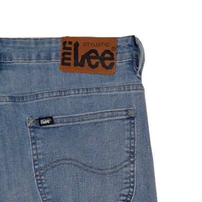 Stylistic Mr. Lee Men's Basic Denim Pants Super Skinny Mid Waist 180061 (Light Shade)