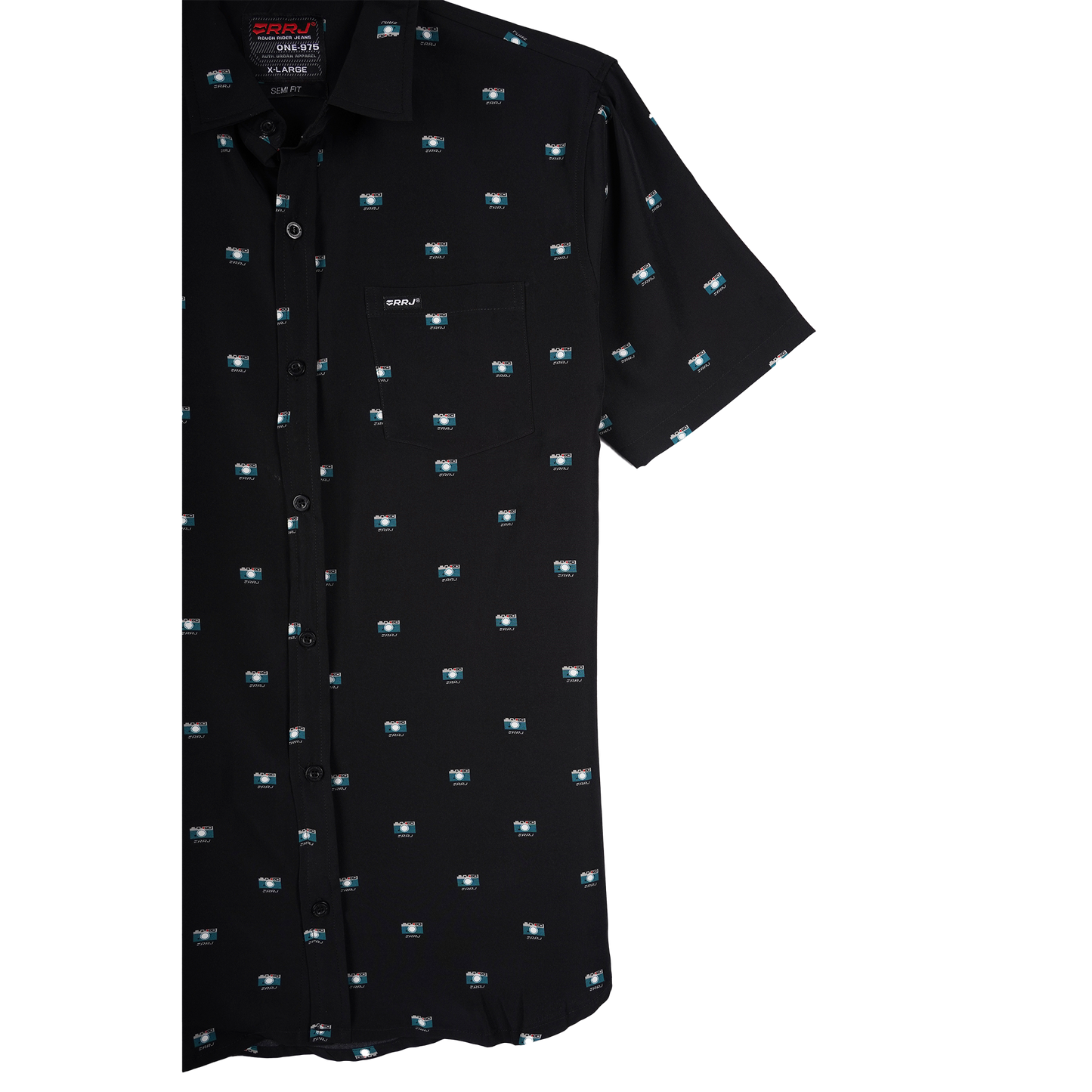 RRJ Men's Basic Woven Semibody Fitting 158700 (Black)