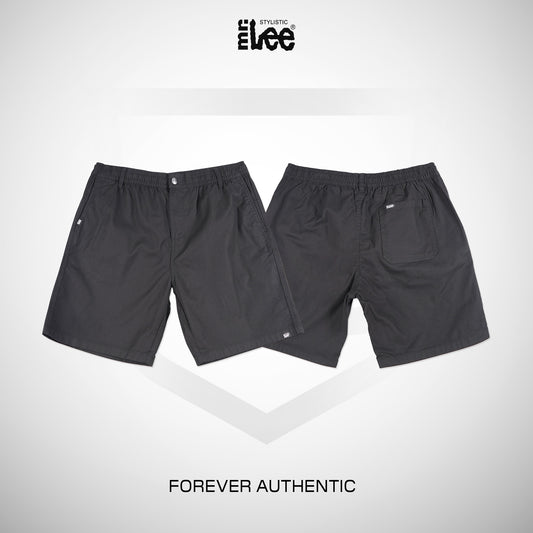 Stylistic Mr. Lee Men's Basic Non-Denim Hybrid Short Mid Waist 180192-U (Black)