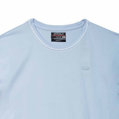 RRJ Men's Basic Tees Semibody Fitting 176146-U (Heather Blue)