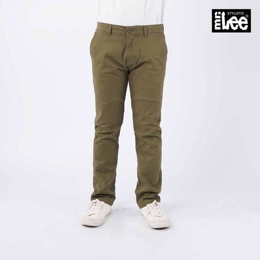 Stylistic Mr. Lee Men's Basic Non-Denim Chino Pants Mid Waist 181257 (Fatigue)