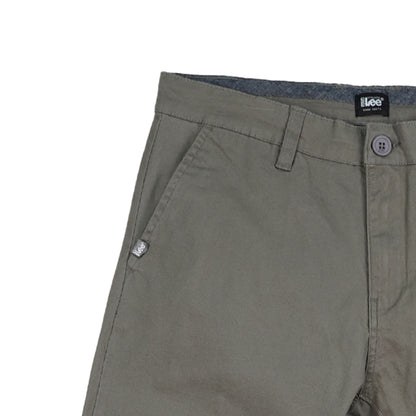 Stylistic Mr. Lee Men's Basic Non-Denim Chino Pants Mid Waist 181238 (Gun Metal)