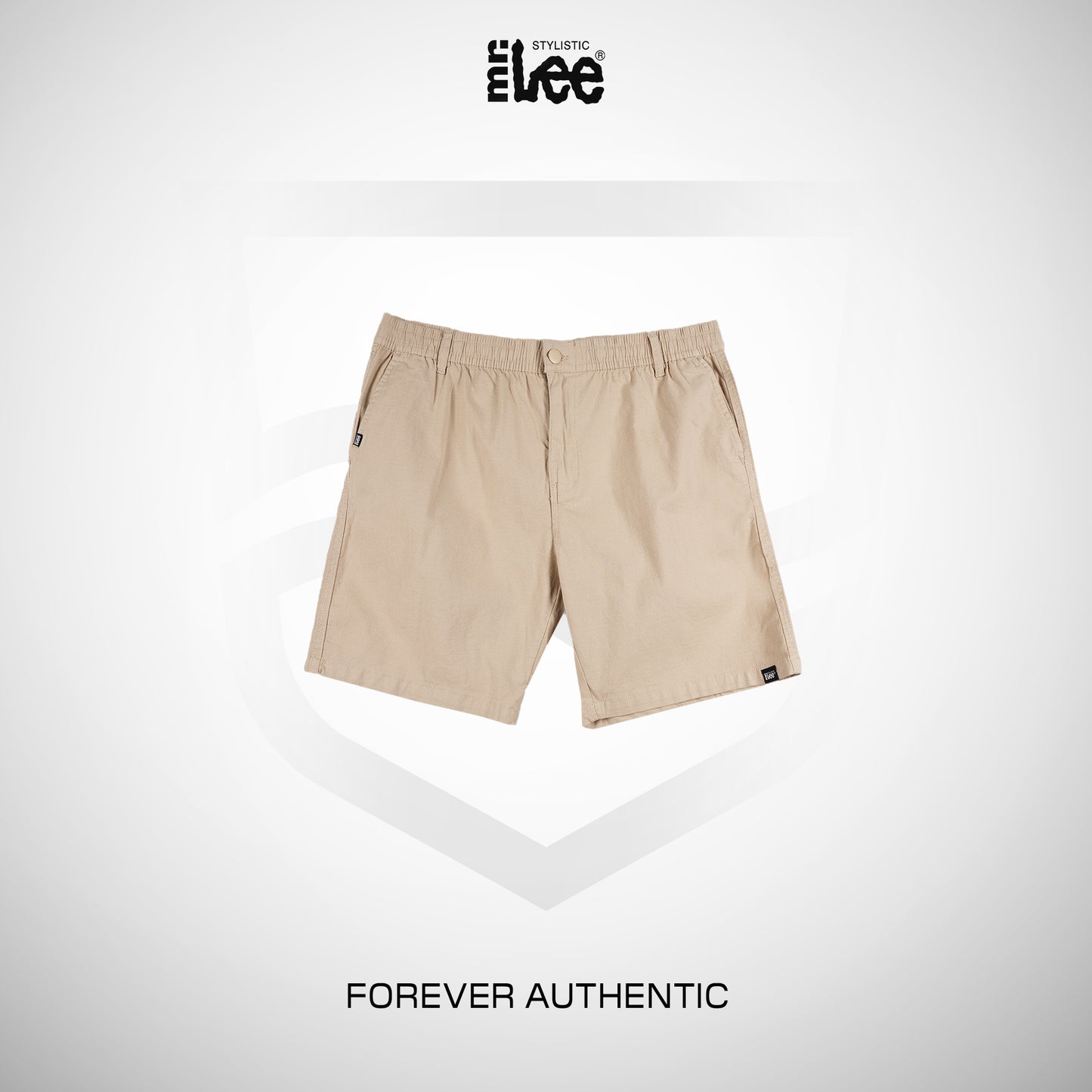 Stylistic Mr. Lee Men's Basic Non-Denim Hybrid Short Mid Waist 180192-U (Beige)