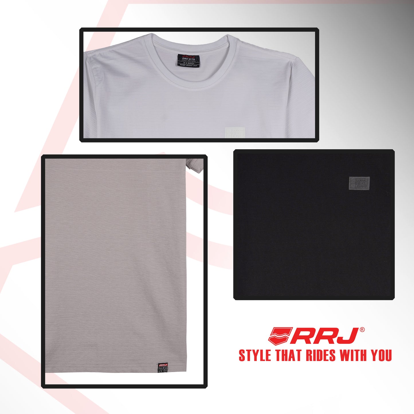 RRJ Men's Basic Tees Semibody Fitting 158333 (Dark Gray)