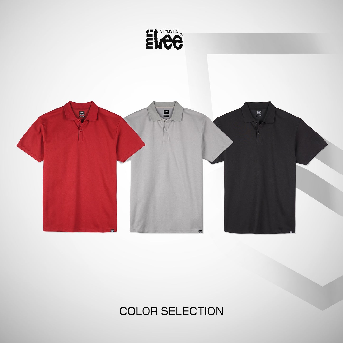 Stylistic Mr. Lee Men's Basic Collared Shirt Comfort Fit 183256 (Light Gray)