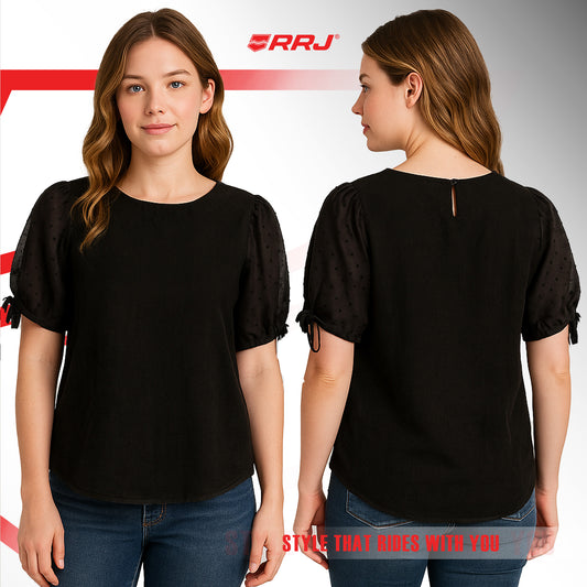 RRJ Ladies Basic Woven Shirt Regular Fitting 173630-U (Black)