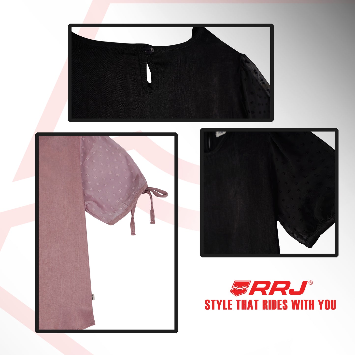 RRJ Ladies Basic Woven Shirt Regular Fitting 173630-U (Black)