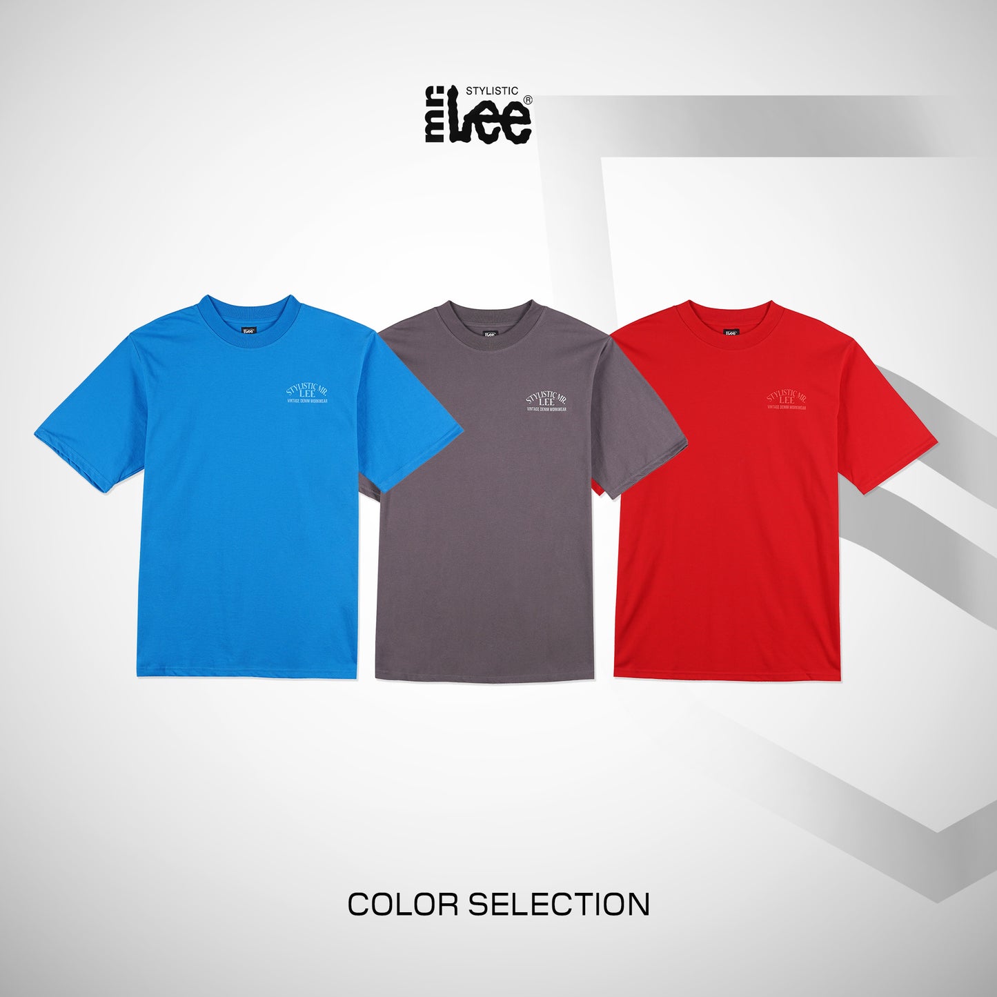 Stylistic Mr. Lee Men's Basic Tees Oversized Fitting 170214 (Dark Gray)