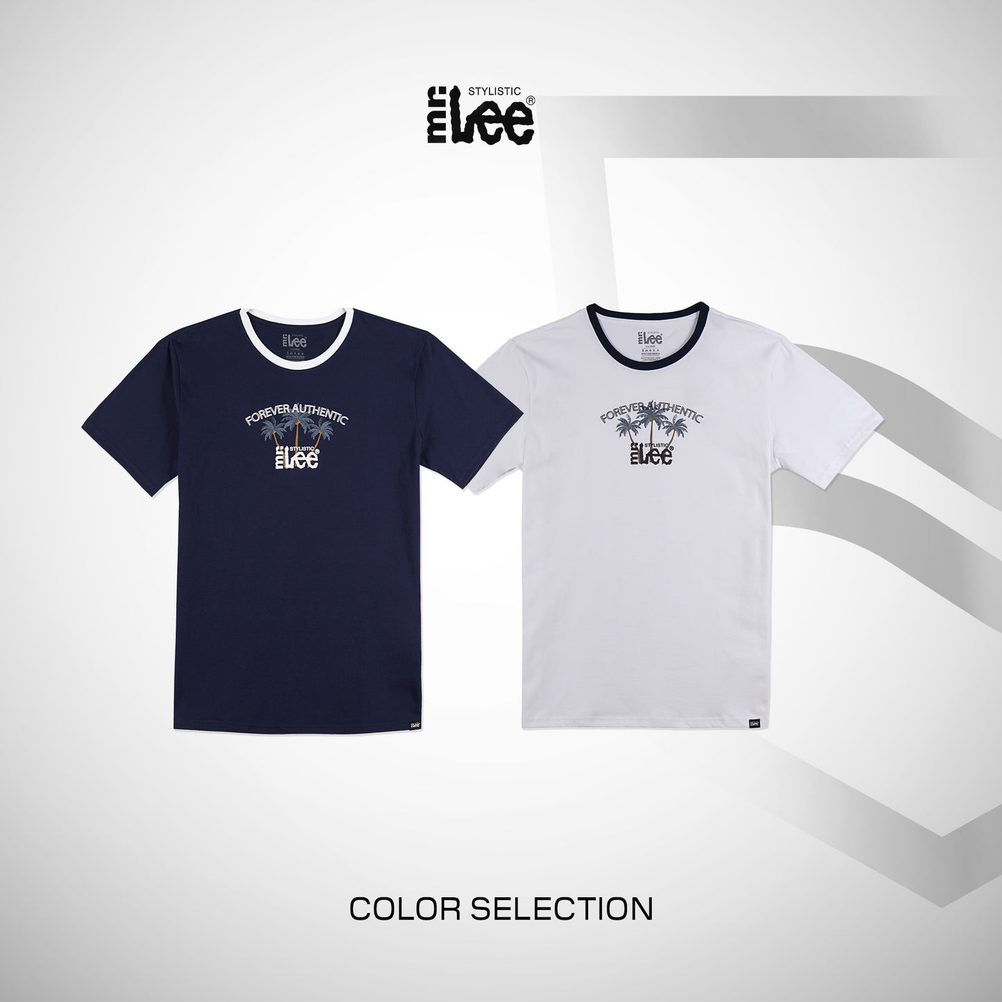 Stylistic Mr. Lee Men's Basic Tees Semi Body Fit 184276-U (White)