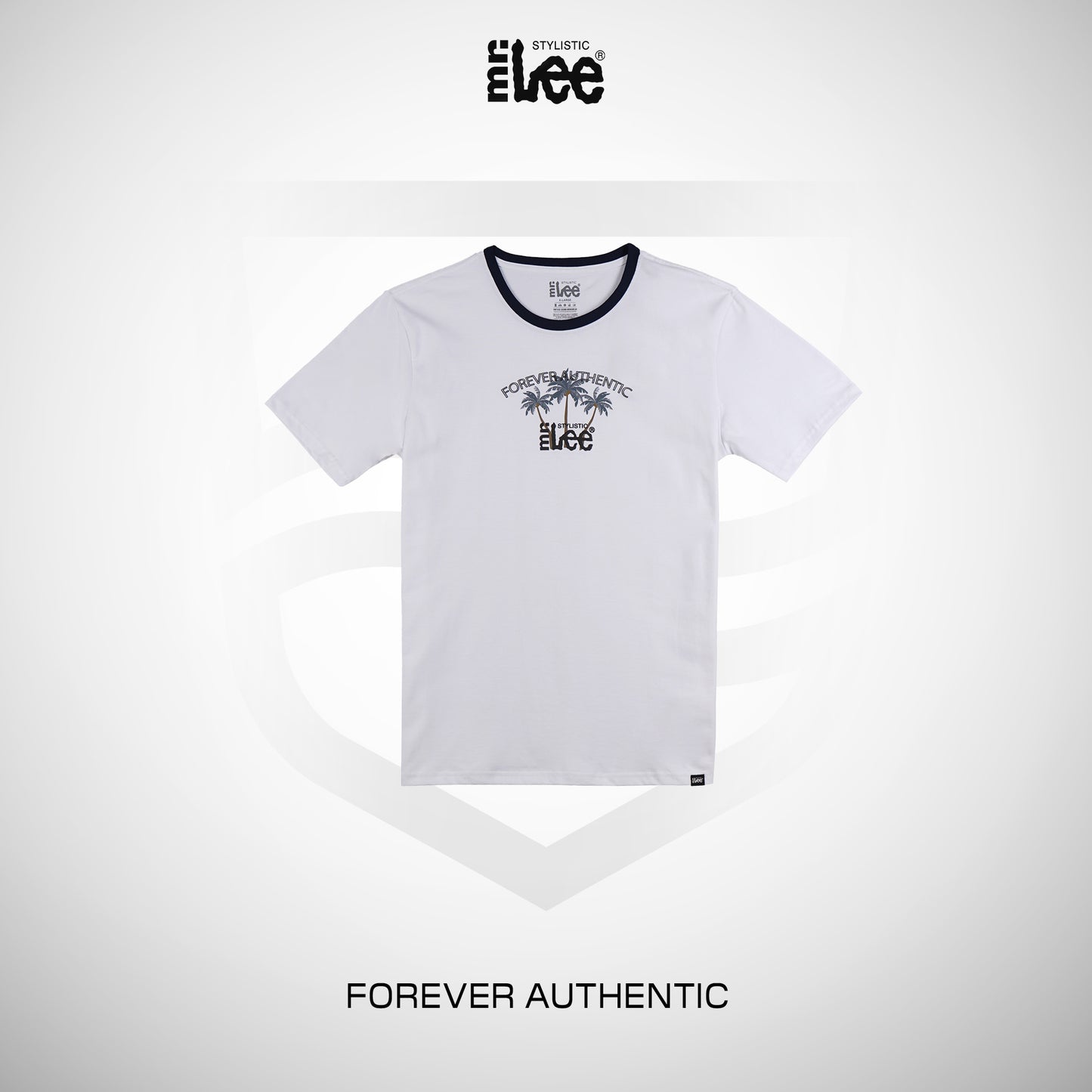 Stylistic Mr. Lee Men's Basic Tees Semi Body Fit 184276-U (White)