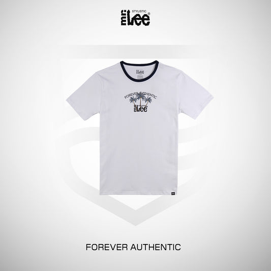 Stylistic Mr. Lee Men's Basic Tees Semi Body Fit 184276-U (White)
