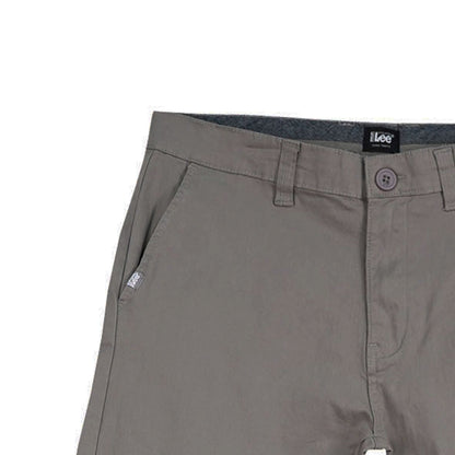 Stylistic Mr. Lee Men's Basic Non-Denim Chino Pants Mid Waist 181247 (Gray)