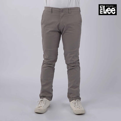 Stylistic Mr. Lee Men's Basic Non-Denim Chino Pants Mid Waist 181247 (Gray)