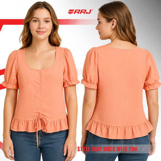 RRJ Ladies Basic Tees Boxy Fitting 163816-U (Pink)