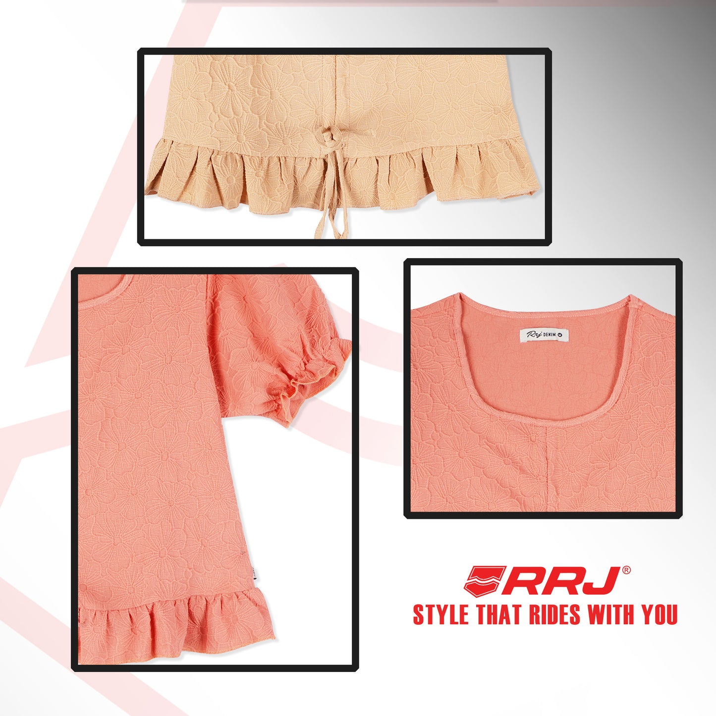 RRJ Ladies Basic Tees Boxy Fitting 163816-U (Pink)