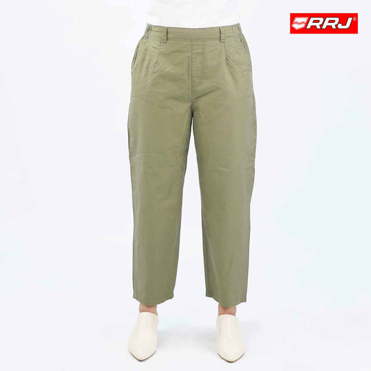 RRJ Ladies Basic Non-Denim Trouser Mid-Rise 172102-U (Deep Green)