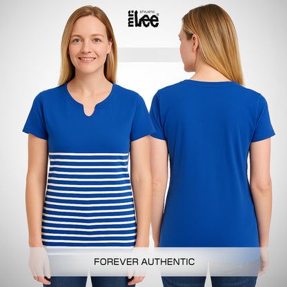 Stylistic Mr. Lee Ladies Basic Tees Regular Fit 130043 (Blue)