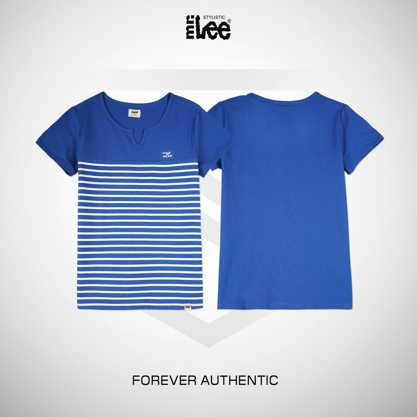 Stylistic Mr. Lee Ladies Basic Tees Regular Fit 130043 (Blue)