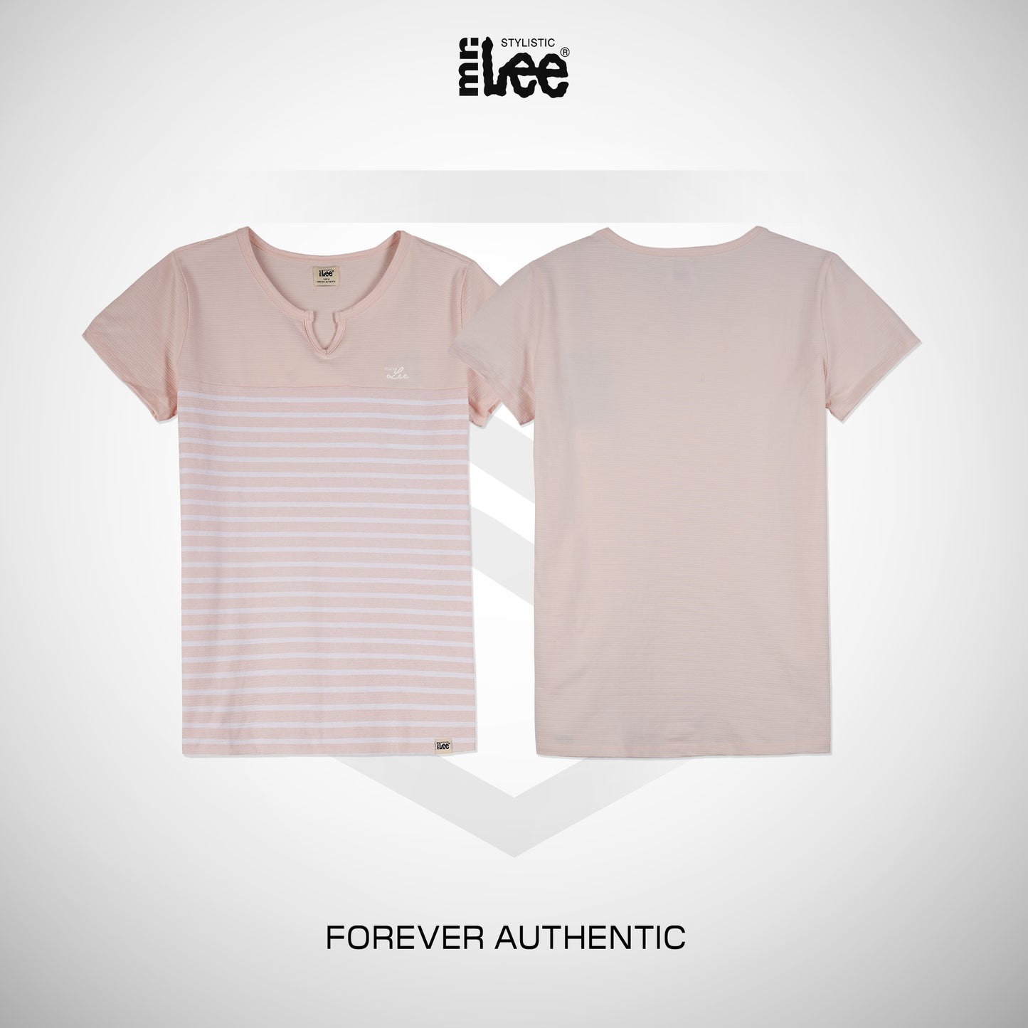 Stylistic Mr. Lee Ladies Basic Tees Regular Fit 130043 (Pink)