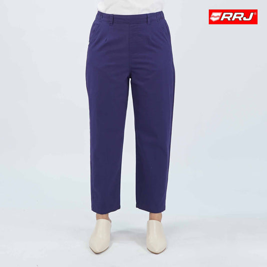 RRJ Ladies Basic Non-Denim Trouser Mid-Rise 172102-U (Navy)