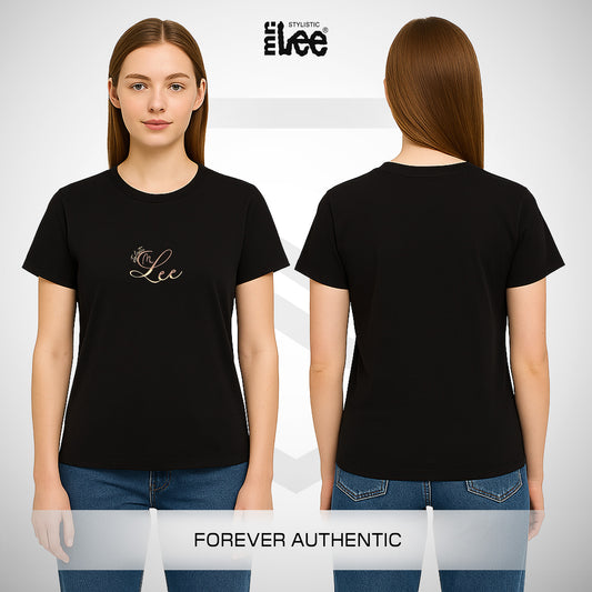 Stylistic Mr. Lee Ladies Basic Tees Boxy Fit 179288-U (Black)