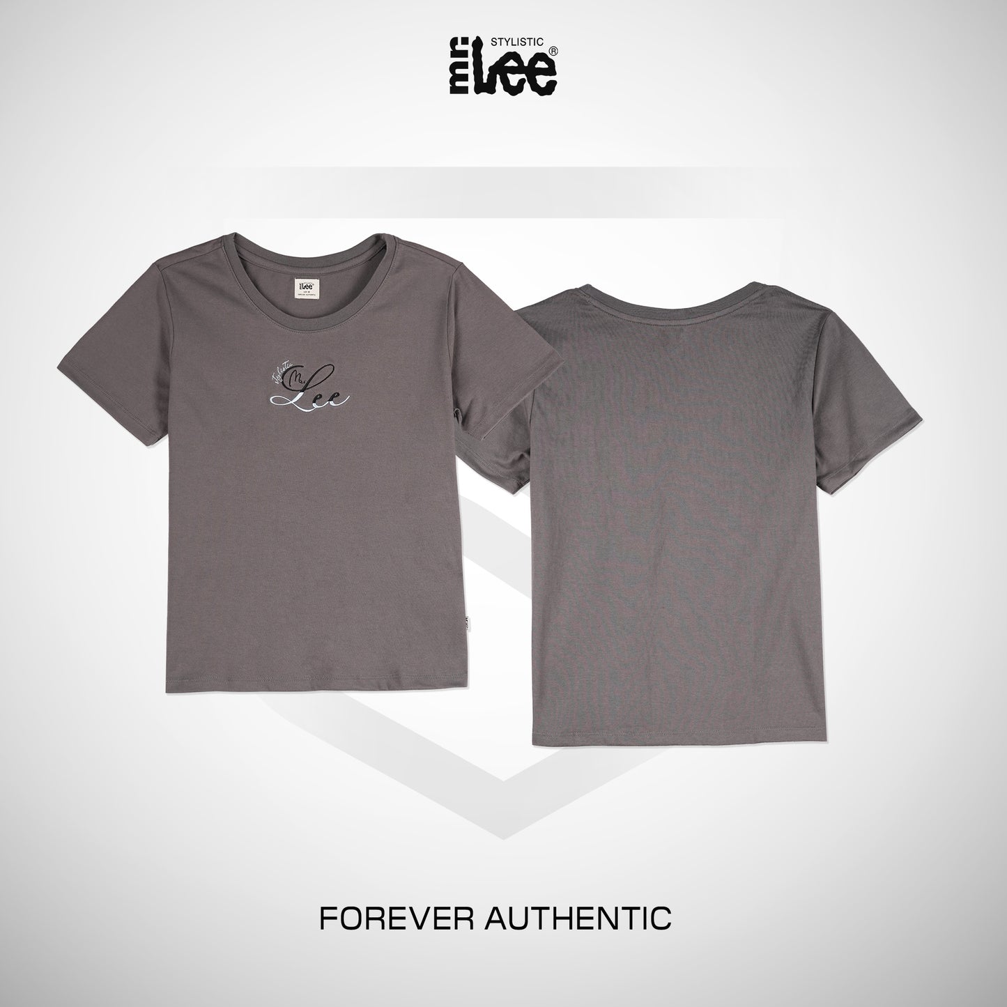 Stylistic Mr. Lee Ladies Basic Tees Boxy Fit 179288-U (Gray)