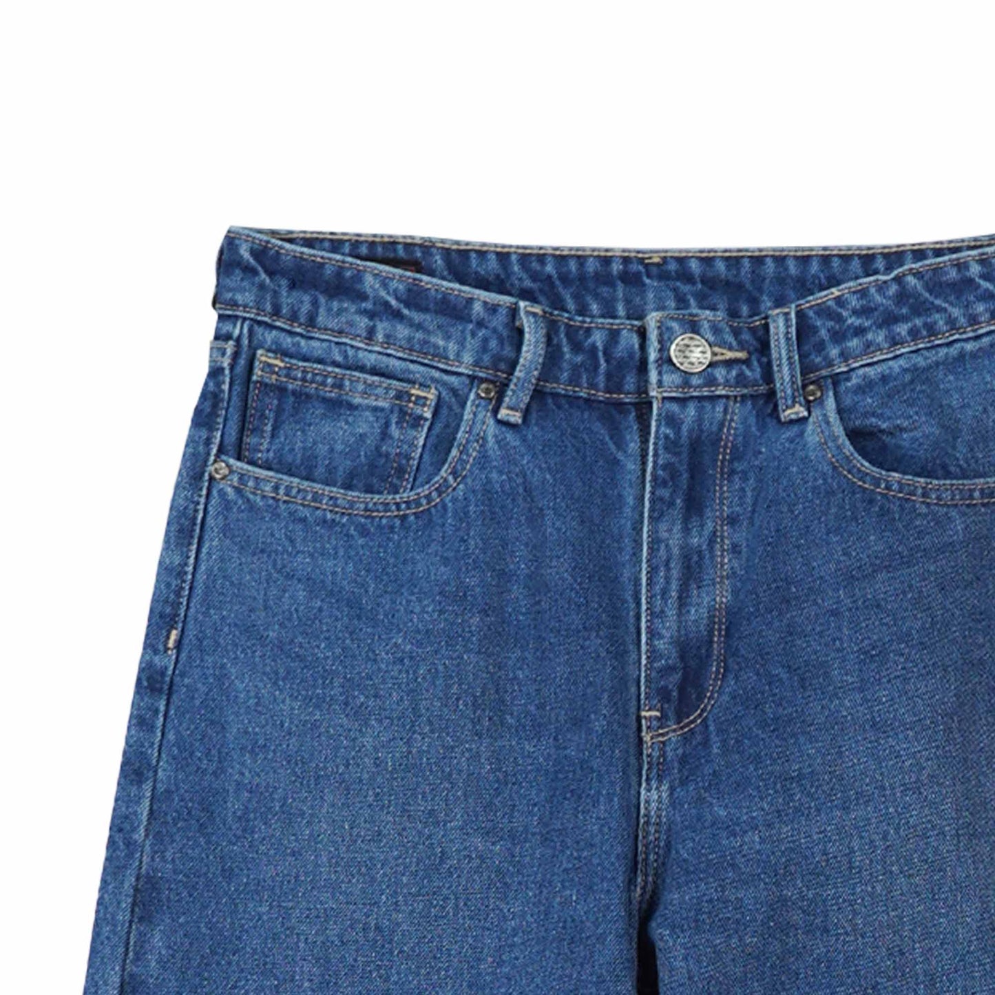 RRJ Ladies Basic Denim Wideleg Pants Mid-Rise 184623 (Medium Shade)