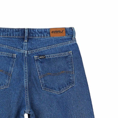 RRJ Ladies Basic Denim Wideleg Pants Mid-Rise 184623 (Medium Shade)