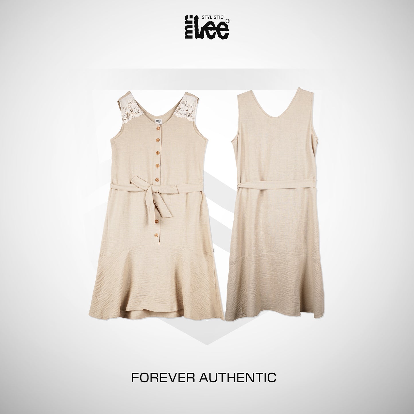 Stylistic Mr. Lee Ladies Basic Dress Relaxed Fit 171277 (Beige)