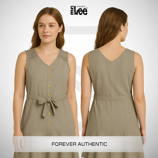 Stylistic Mr. Lee Ladies Basic Dress Relaxed Fit 171277 (Sage)