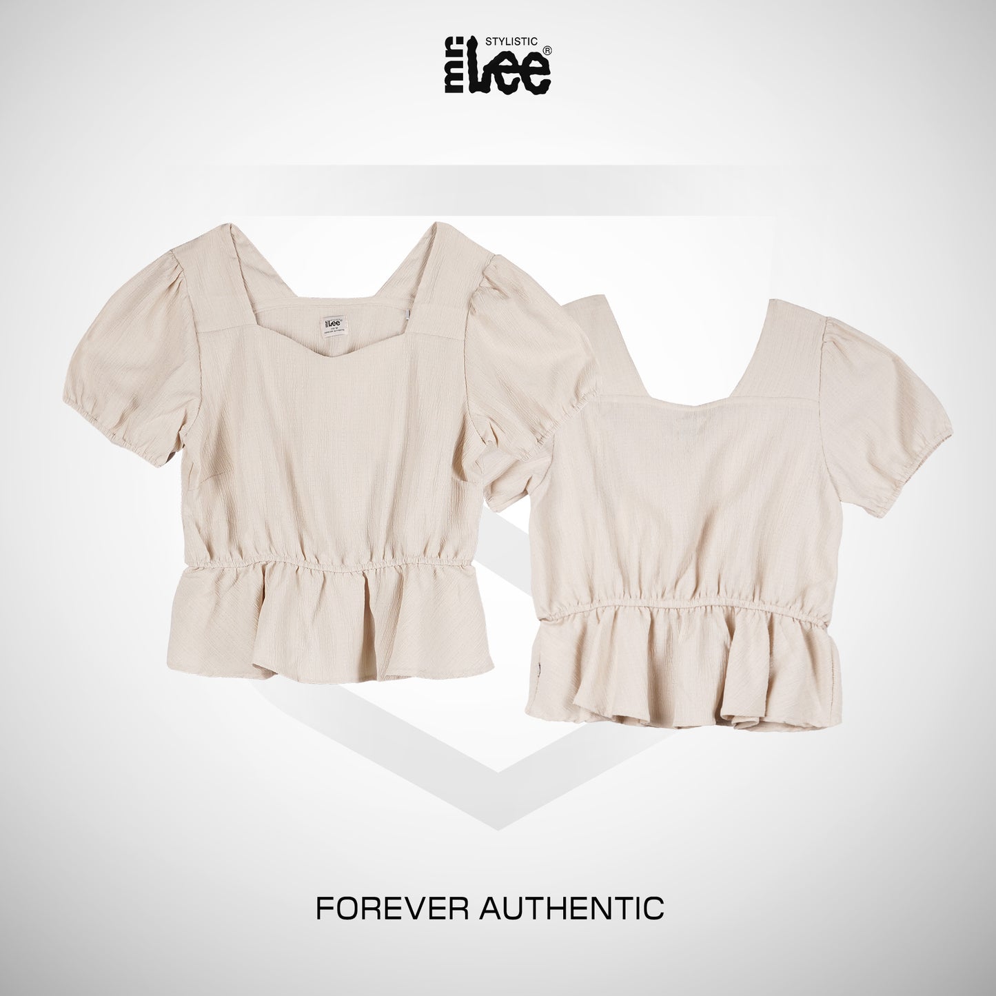 Stylistic Mr. Lee Ladies Basic Woven Shirt Boxy Fit 171338-U (Beige)
