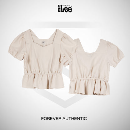 Stylistic Mr. Lee Ladies Basic Woven Shirt Boxy Fit 171338-U (Beige)