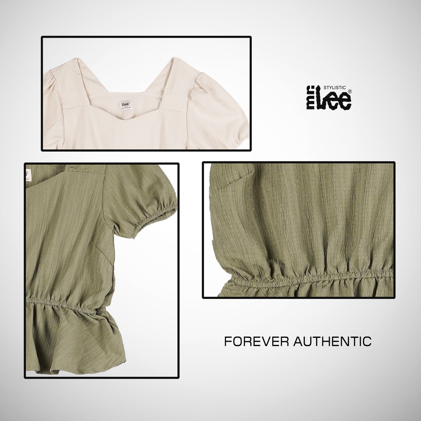 Stylistic Mr. Lee Ladies Basic Woven Shirt Boxy Fit 171338-U (Beige)