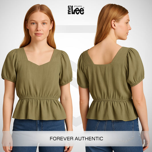 Stylistic Mr. Lee Ladies Basic Woven Shirt Boxy Fit 171338-U (Sage)